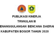 PUBLIKASI KINERJA TRIWULAN III BADAN PENANGGULANGAN BENCANA DAERAH (BPBD) KABUPATEN BOGOR TAHUN 2020