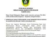 PUBLIKASI KINERJA DINAS SOSIAL KABUPATEN BOGOR TAHUN 2021