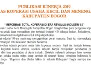 Publikasi Kinerja 2019 Dinas Koprasi Usaha Kecil dan Menengah Kabupaten Bogor