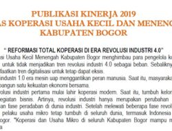 Publikasi Kinerja 2019 Dinas Koprasi Usaha Kecil dan Menengah Kabupaten Bogor