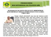 Publikasi Kinerja Dinas Kependudukan Dan Pencatatan Sipil