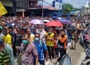 Polres Nisel Turunkan 100 Personil Kawal Pendaftaran Bacalon Bupati Idelsanolo di KPUD Nisel.