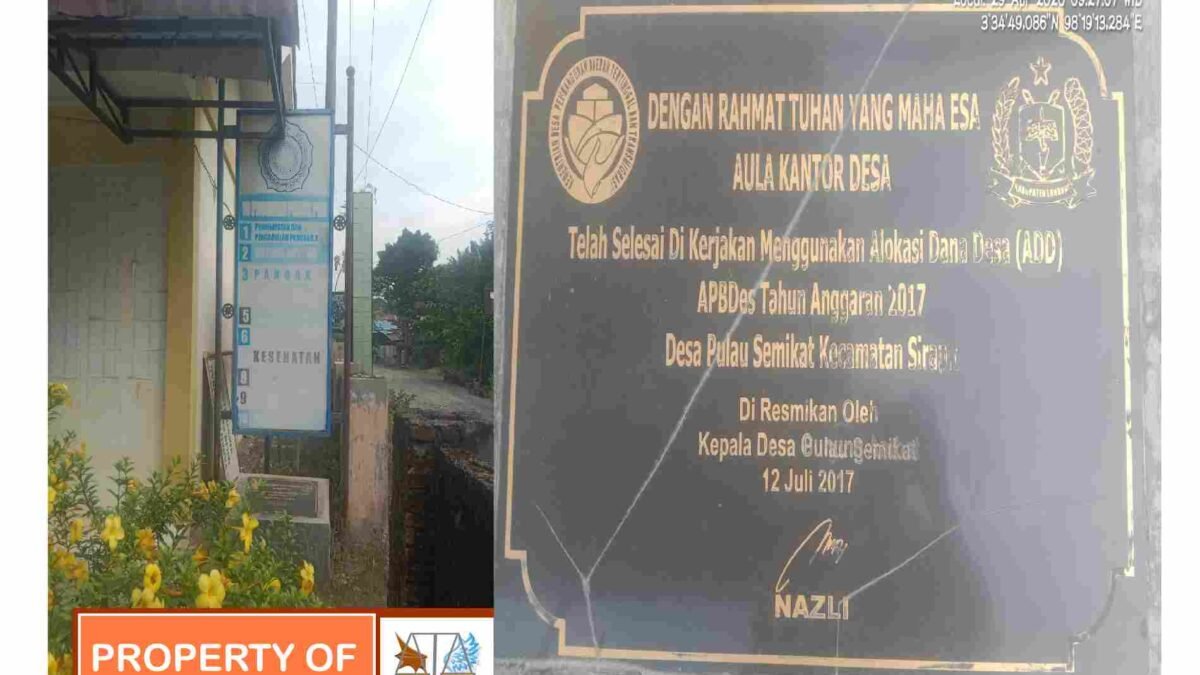 Kantor  desa pulau semikat tutup di jam kerja, Kades diduga sulit di hubungi dan Alokasi Dana desa Di pertanyakan.