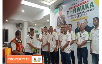 Sah, Ketua Forwaka Sumut Irfandi Lantik Pengurus Forwaka Nias Selatan