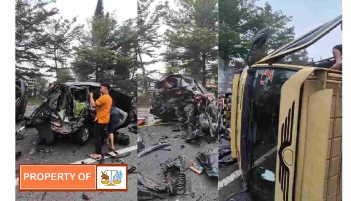 Diduga Rem Blong, Truk Kontainer Aqua Sebabkan Kecelakaan Beruntun di Sibolangit, 3 Orang Meninggal Dunia