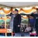 Franc Bernhard Tumanggor memimpin upacara Hari Jadi kabupaten Pakpak Bharat ke 23 Tahun
