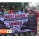 Gabungan wartawan subang melakukan aksi damai tuntut aparat penegak Hukum tegakan Hukum tanpa tebang pilih.