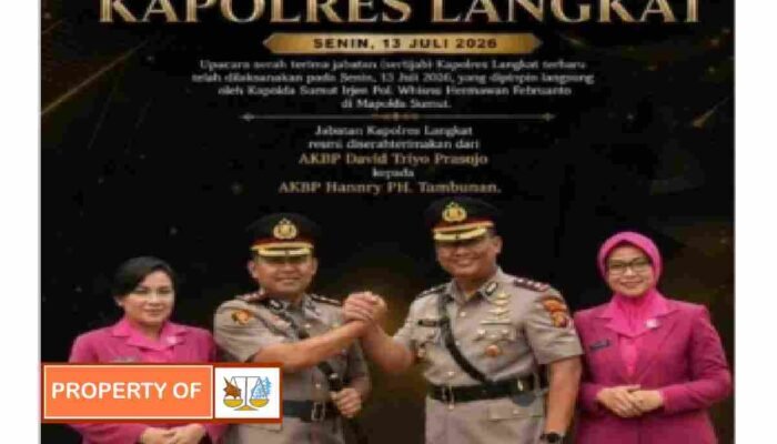 Kapolda Sumut Pimpin Sertijab Kapolres Langkat, AKBP Hannry PH. Tambunan Resmi Jabat Kapolres