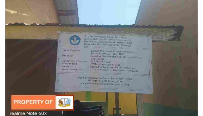 Kepala SDN 050738 Bungkam, Dugaan Penyimpangan Proyek Revitalisasi Rp854 Juta Kian Menguat