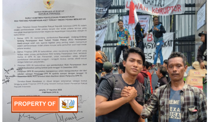 Hasil Demo, Pimpinan DPR Buat Surat Komitmen RUU Perampasan Aset Menjadi UU