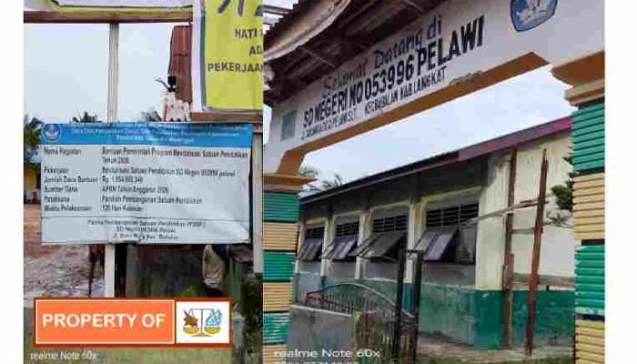 Diduga Abaikan Transparansi, Kepala Sekolah SD Negeri 053996 Pelawi Bungkam Usai Dikonfirmasi, Revitalisasi Rp1,05 Miliar Disorot