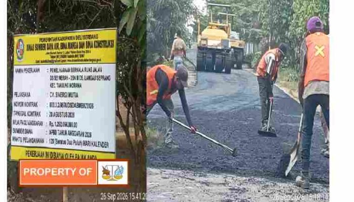 Pemdes Sei Merah–Langau Seprang Genjot Pembangunan Infrastruktur, Aspal Jalan Senilai Rp1,29 Miliar Demi Lancarkan Transportasi Warga