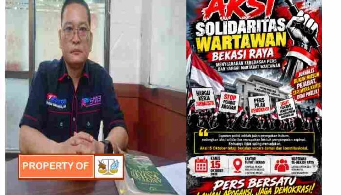 Aksi Demo Wartawan,  Minta Copot Kadis LH Pemkab Bekasi