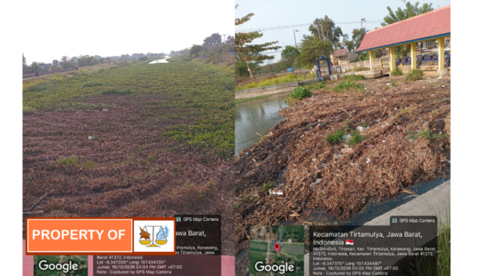 Ketua FKPDAS Karawang Asep Sudrajat Bersama Jajaran Soroti Pekerjaan PJT II, Sungai dari Neglasari hingga Sadari Dipenuhi Eceng Gondok dan Sampah