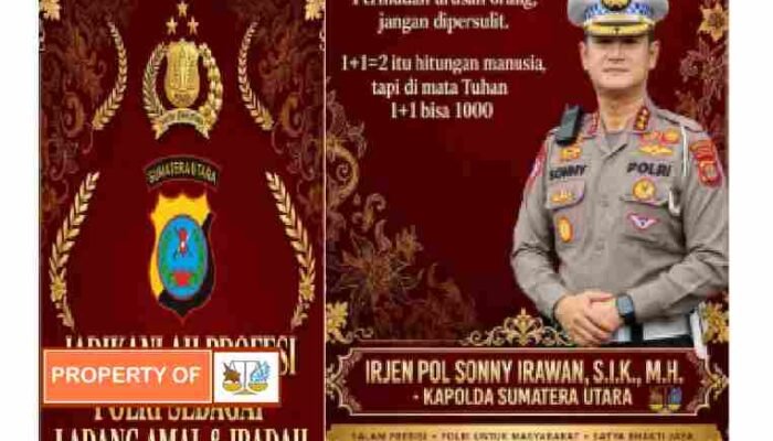 Kapolda Sumut Irjen Pol Sonny Irawan: Jadikan Profesi Polri Sebagai Ladang Ibadah, Permudah Urusan Orang