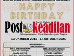 Camat dan Kepala Desa Se-Kecamatan Paranginan Mengucapkan Happy Anniversary Postkeadilan yang ke 9