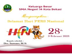 SMA Negeri 14 Kota Bekasi Mengucapkan Selamat Hari Pers Nasional