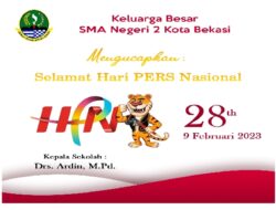 SMA Negeri 2 Kota Bekasi Mengucapkan Selamat Hari Pers Nasional