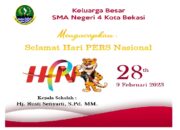 SMA Negeri 4 Kota Bekasi Mengucapkan Selamat Hari Pers Nasional