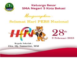 SMA Negeri 5 Kota Bekasi Mengucapkan Selamat Hari Pers Nasional
