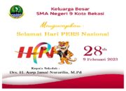 SMA Negeri 9 Kota Bekasi Mengucapkan Selamat Hari Pers Nasional