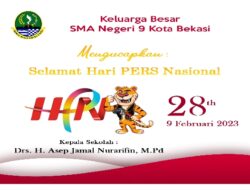 SMA Negeri 9 Kota Bekasi Mengucapkan Selamat Hari Pers Nasional