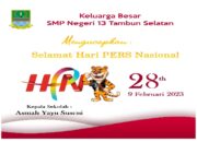 SMP Negeri 13 Tambun Selatan Mengucapkan Selamat Hari Pers Nasional