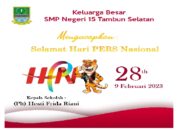 SMP Negeri 15 Tambun Selatan Mengucapkan Selamat Hari Pers Nasional