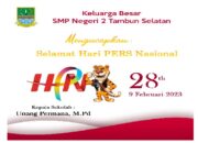 SMP Negeri 2 Tambun Selatan Mengucapkan Selamat Hari Pers Nasional