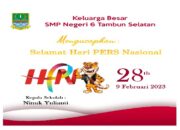 SMP Negeri 6 Tambun Selatan Mengucapkan Selamat Hari Pers Nasional