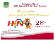 SMP Negeri 9 Tambun Selatan Mengucapkan Selamat Hari Pers Nasional