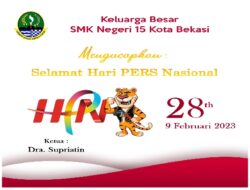 SMK Negeri 15 Kota Bekasi Mengucapkan Selamat Hari Pers Nasional