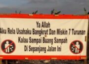 Spanduk ‘Doa Untuk Tidak Buang Sampah Sembarangan