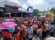Puluhan Ribu Simpatisan Penuhi Kota Teluk Dalam Antar Pasangan Idealsanolo Mendaftar di KPUD Nisel