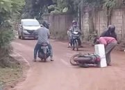 Warga keluhkan jalan licin dan Becek Akibat Penambangan Galian C