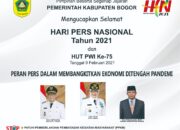 Pemerintah Kabupaten Bogor mengucapkan selamat Hari Pers Nasional 2021