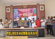 Kapolres Humbahas melangsungkan  HPN Ke-75 bersama puluhan wartawan