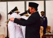 Gubernur Sumsel Lantik Bupati dan Wakil Bupati Musi Rawas Hasil Pilkada Th.2020.