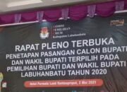 KPU labuhanbatu tetapkan Erik – Eliarosa sebagai Bupati dan Wakil  labuhan batu.