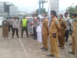 H-2 Lebaran, Pokdar Kamtibmas MSU dan Satgas Covid-19 Gelar Operasi Yustisi di Pasar Sungai Rengas