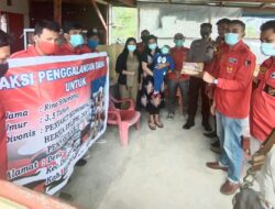 PBB Humbahas Berikan Donasi Rp 10.014.000 Untuk Pengobatan Rino Sihombing Didampingi Polres HH.