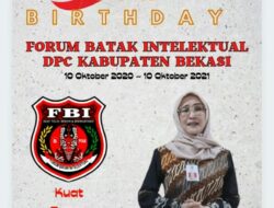 Direktur RSUD Kab. Bekasi Mengucapkan Happy Annyversary FBI Forum Batak Intelektual DPC Kabupaten Bekasi at 1 st