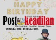 Ketua DPW BPBN Bekasi  Mengucapkan Happy Anniversary Postkeadilan yang ke 9