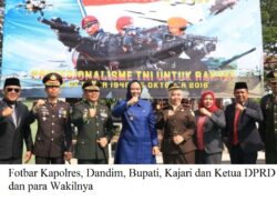 Kapolres Hadiri Peringatan Hari Ulang Tahun TNI ke-73 Di kodim 0604/Karawang