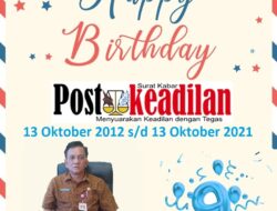 Kepala Dinas Catatan Sipil humbang hasundutan mengucapkan Happy Anniversary Postkeadilan yang ke 9