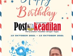 Kepala SMPN 5 Tambun Selatan  Mengucapkan Happy Anniversary Postkeadilan yang ke 9