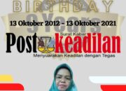 Kepala SMPN 8 Tambun Selatan Mengucapkan Happy Anniversary Postkeadilan yang ke 9