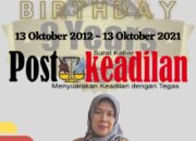 Kepala Seko;ah SDN Mekarsari 03 Tambun Selatan Mengucapkan Happy Anniversary Postkeadilan yang ke 9