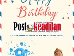 Kepala Sekolah SMAN  1 Tambun Selatan Mengucapkan Happy Anniversary Postkeadilan yang ke 9