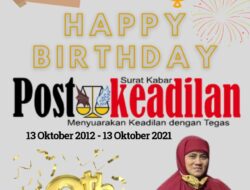 Kepala Sekolah SMAN 4 Kota Bekasi Mengucapkan Happy Anniversary Postkeadilan yang ke 9